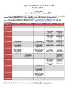 Lingua e Letteratura russa (L