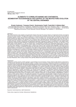 elements to correlate marine and continental