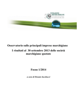 Focus 1_2014 - Fondazione Aristide Merloni