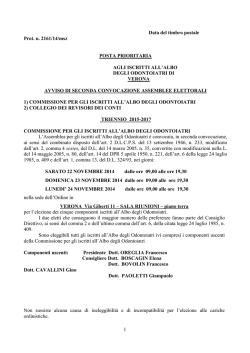 1 Data del timbro postale Prot. n. 2161/14/msz POSTA