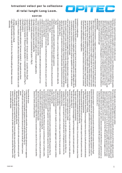 Istruzioni veloci per la collezione di telai lunghi Long Loom.