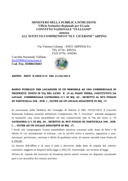bando pubblico - Istituto Comprensivo MT Cicerone