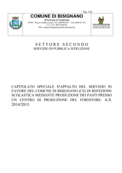 1 capitolato - Comune di Bisignano