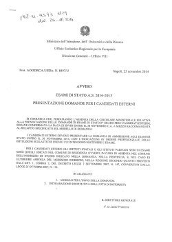 ESAMI DI STATO CANDIDATI ESTERNI 2014 15