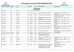 Calendario FIDAL invernale 2014