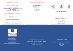 Brochure 40 anni di UTIC a Chieti
