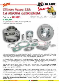Cilindro Vespa 125: LA NUOVA LEGGENDA