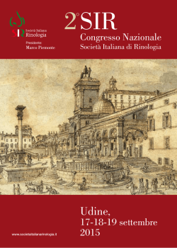 DOWNLOAD del VOLANTINO - Societ&agrave; Italiana di Rinologia