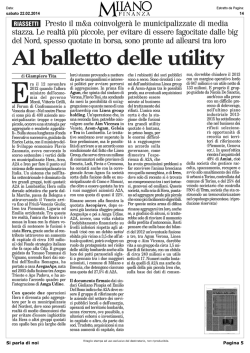 Al balletto delle utility
