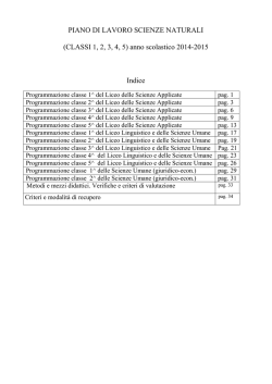 Programmazione dipartimento