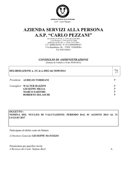 AZIENDA SERVIZI ALLA PERSONA A.S.P. &ldquo;CARLO PEZZANI&rdquo;