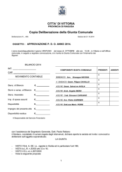 Approvazione Piano degli obiettivi