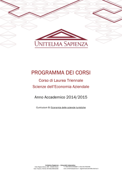 Programma degli insegnamenti CLEA Curriculum B