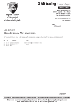 articoli non disponibili