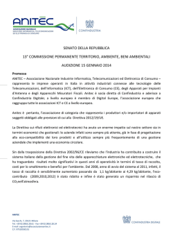 ANITEC - Senato della Repubblica