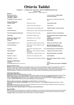 Ottavio Taddei - Stella Adler Studio of Acting