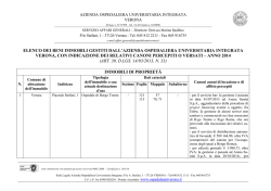 Elenco immobili per pubblicazione - anno 2014