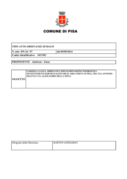 COMUNE DI PISA - Direzione Ambiente