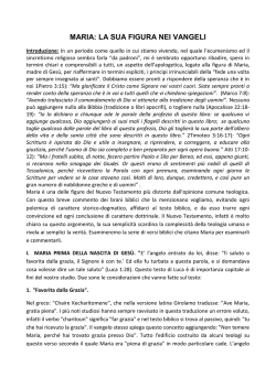 maria: la sua figura nei vangeli - Chiesa Cristiana Evangelica