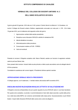 ISTITUTO COMPRENSIVO DI CAVALESE