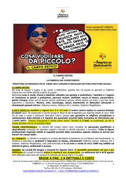 SEGUE A PAG. 2 X DETTAGLI E COSTI