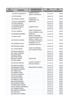 II Sessione (dal 10 al 14 novembre)