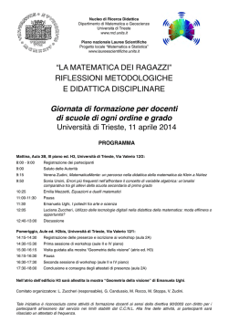 Programma e Modulo di prenotazione