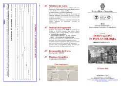 INNOVAZIONI IN IMPLANTOLOGIA