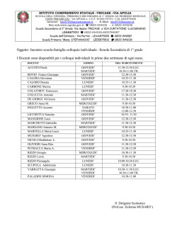 Orario ricevimento genitori - Tricase