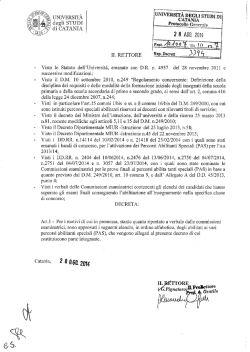 28 aGo. 2014 - Universit&agrave; degli Studi di Catania
