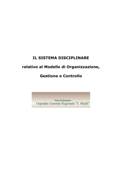 IL SISTEMA DISCIPLINARE - Ospedale Generale Regionale "F. Miulli"