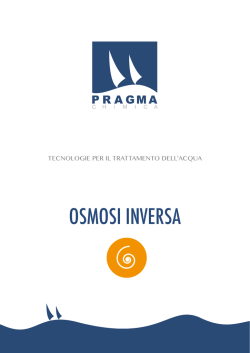 OSMOSI INVERSA - Pragma chimica