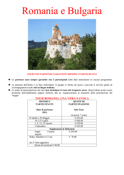 Romania e Bulgaria - Centro Turistico Acli
