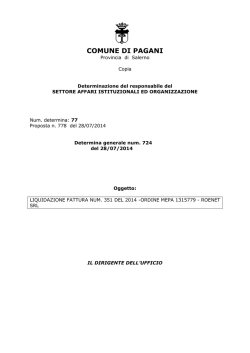 Determina di liquidazione n.724 del 28/07/2014