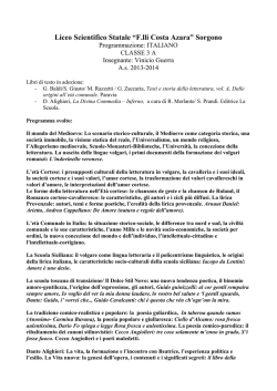Italiano 3 A - IIS Costa Azara Sorgono