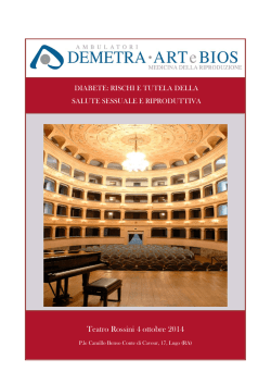 Programma - Istituto Superiore di Sanit&agrave;