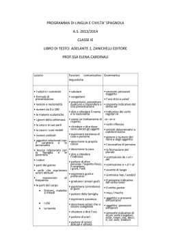 Programma spagnolo 1^E