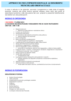 approccio multiprofessionale ai disordini muscolari