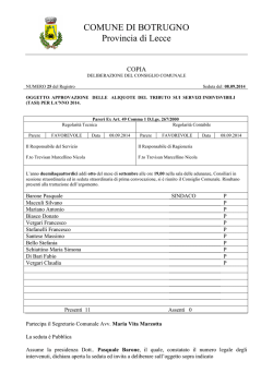 Delibera di consiglio n. 25 del 08.09.2014