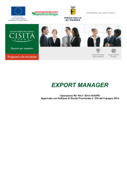 EXPORT MANAGER - Cisita Parma