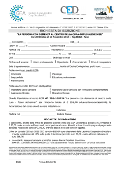 Domanda iscrizione - Ipasvi PU Collegio Infermieri Pesaro
