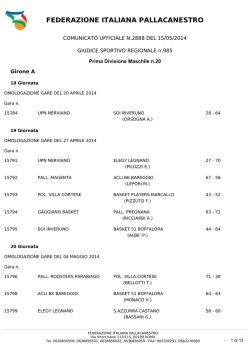 N. 2888 - Federazione Italiana Pallacanestro