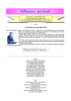 La spiritualit&agrave; di Rainer Maria Rilke