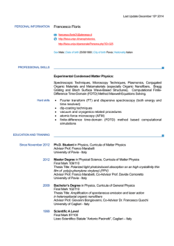 Europass CV - Dipartimento di Fisica