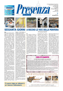 Presenza n. 7 del 30/3/2014 - Arcidiocesi di Ancona