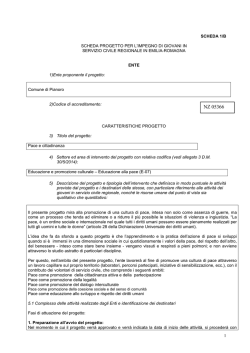 PROGETTO scr 2014 - Comune di Pianoro
