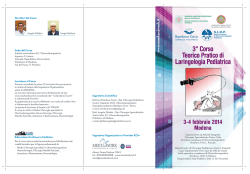 Corso Teorico-Pratico di Laringologia Pediatrica