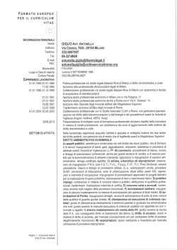 Curriculum vitae Antonella Giglio