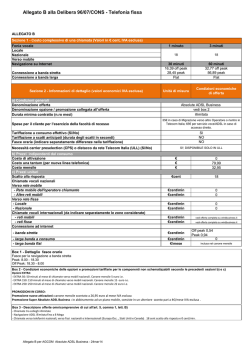 Allegato B alla Delibera 96/07/CONS - Telefonia fissa