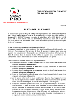 PLAY – OFF PLAY- OUT